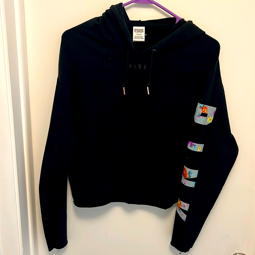 Pink cropped hoodie